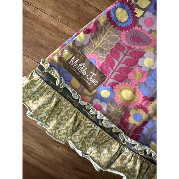 Matilda Jane Vintage Heart Soul Pride Gold Purple Chasing Daisies Floral Dress 6 - Picture 6 of 9